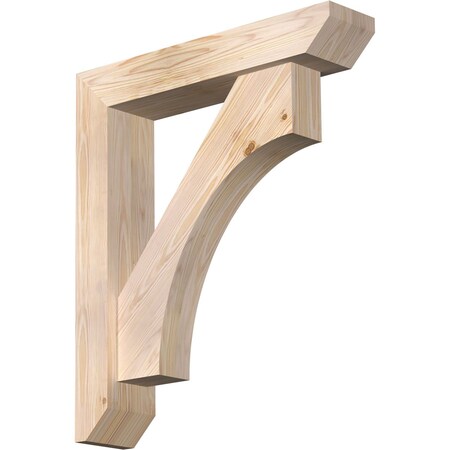 Ekena Millwork Westlake Slat Smooth Bracket w/ Offset Brace, Douglas Fir, 5 1/2"W x 26"D x 30"H BKT0604X26X30WTL06SDF